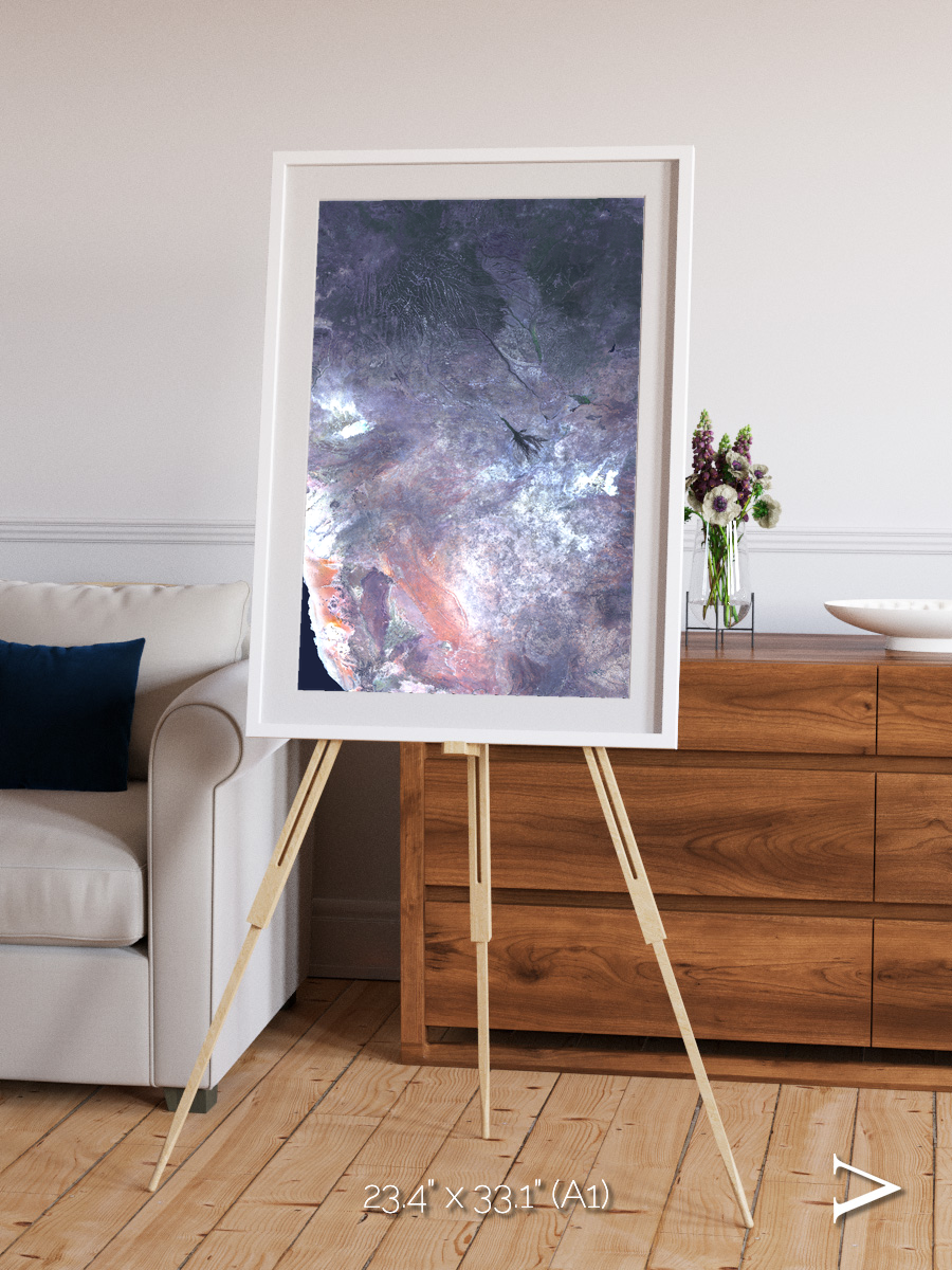 Sunlit Dunes, Africa Framed & Mounted Print