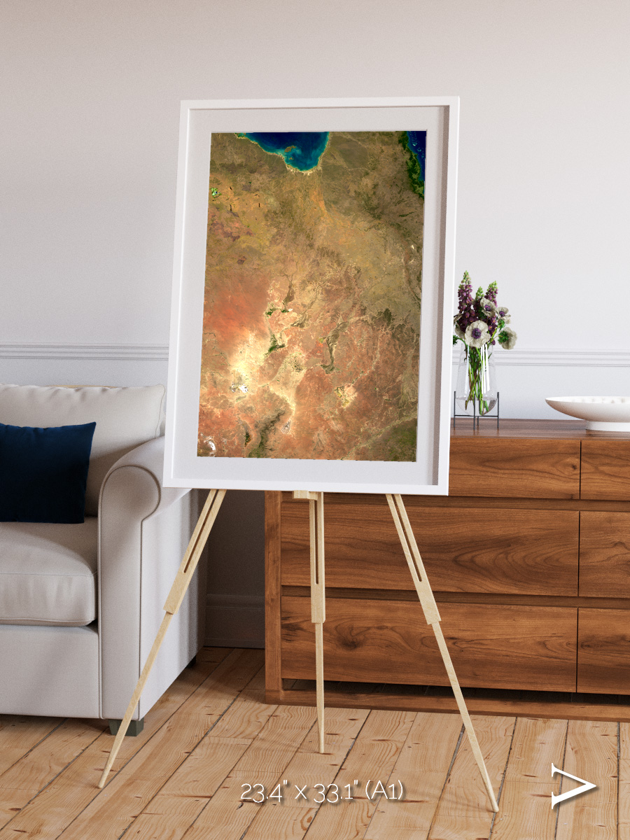Winding Waters, Australia Framed & Mounted Print