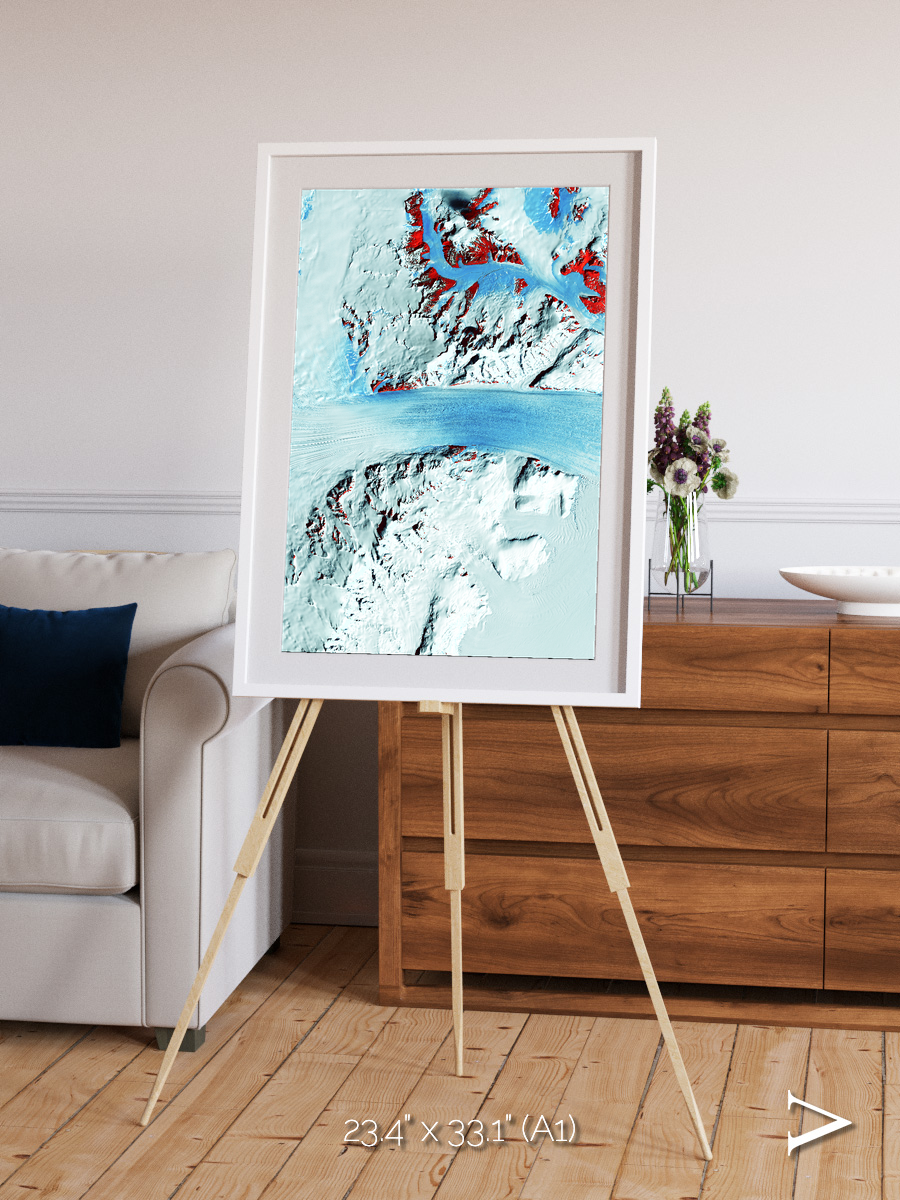 River of Ice, Byrd Glacier Framed & Mounted Print