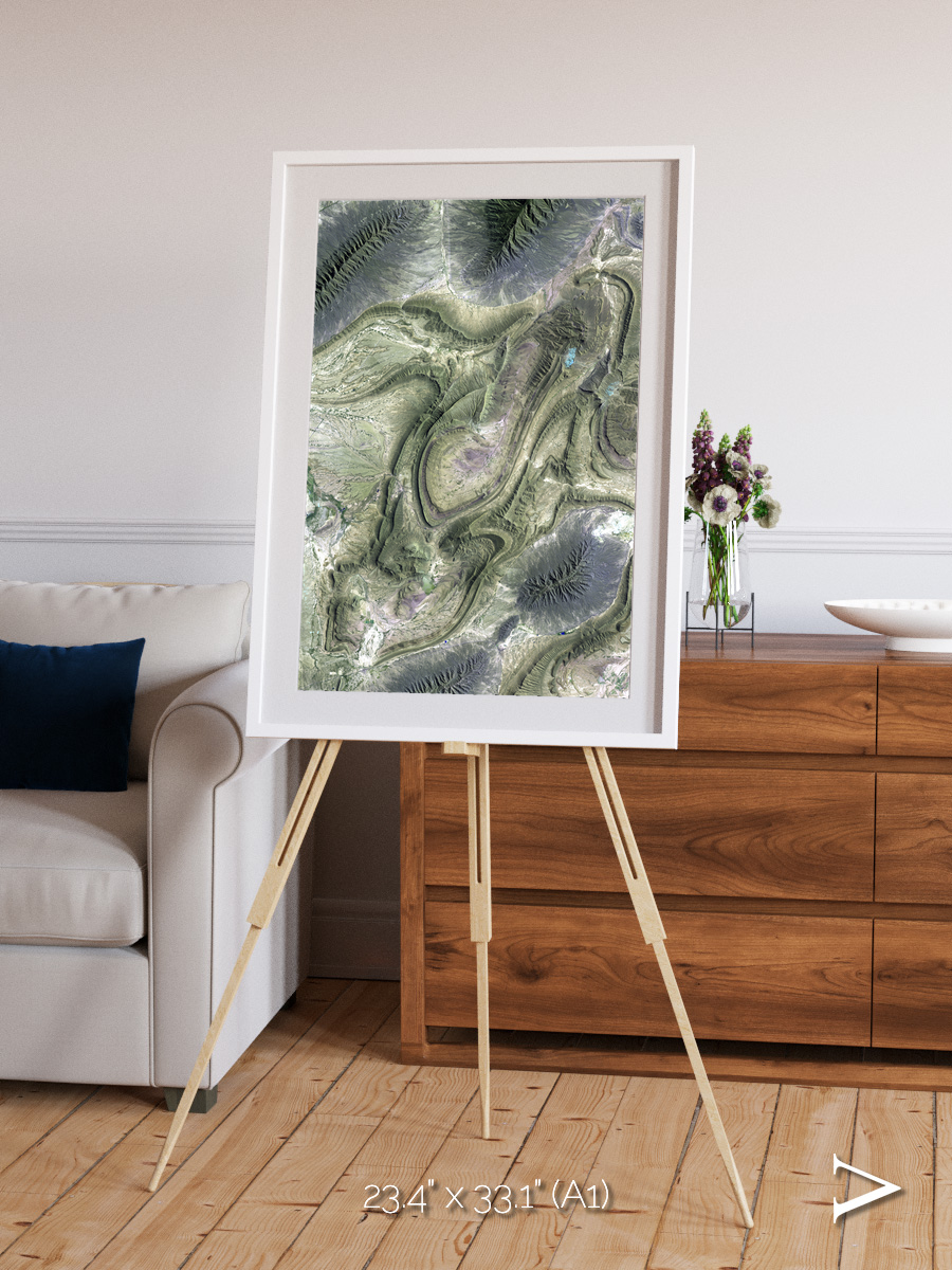 Rugged Relief, Coahuila Mexico Framed & Mounted Print