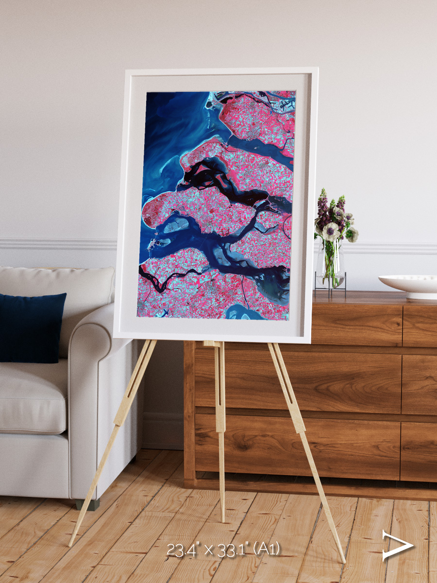 Windward Isles, Delta Region Netherlands Framed & Mounted Print