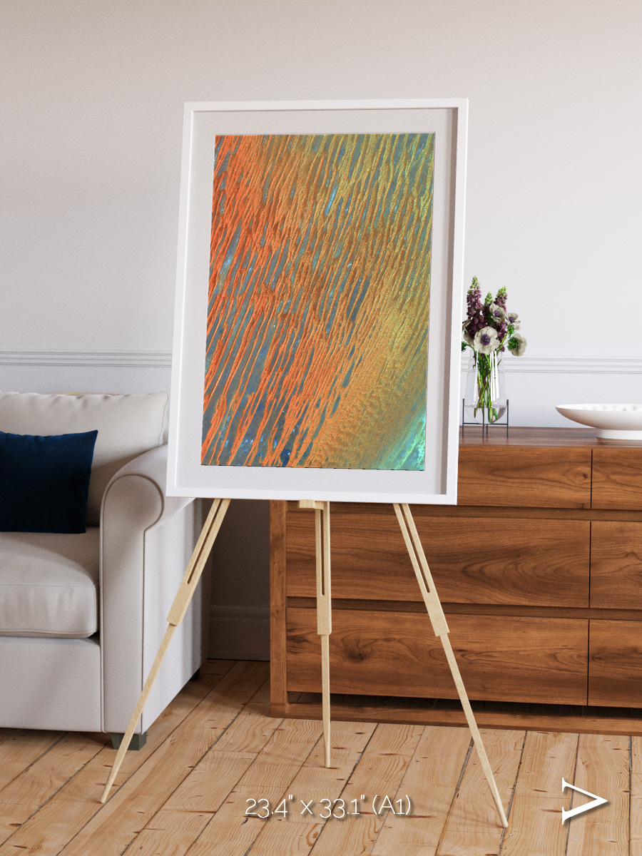 Windwritten Sands, Erg Chech Framed & Mounted Print