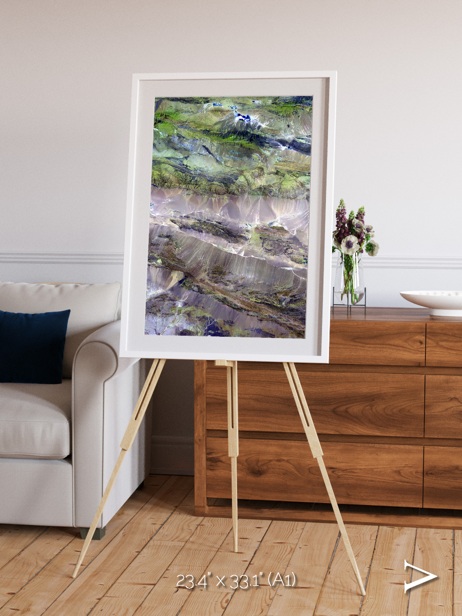 Arid Mosaic, Edrengiyn Nuruu Framed & Mounted Print