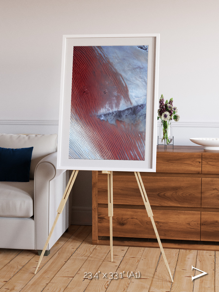 Wind Signatures, Empty Quarter Framed & Mounted Print