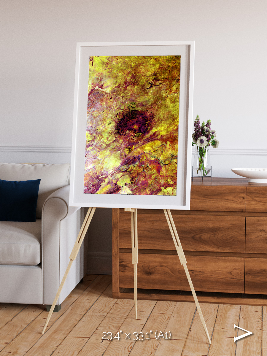 Magma Plains, Erongo Massif Framed & Mounted Print