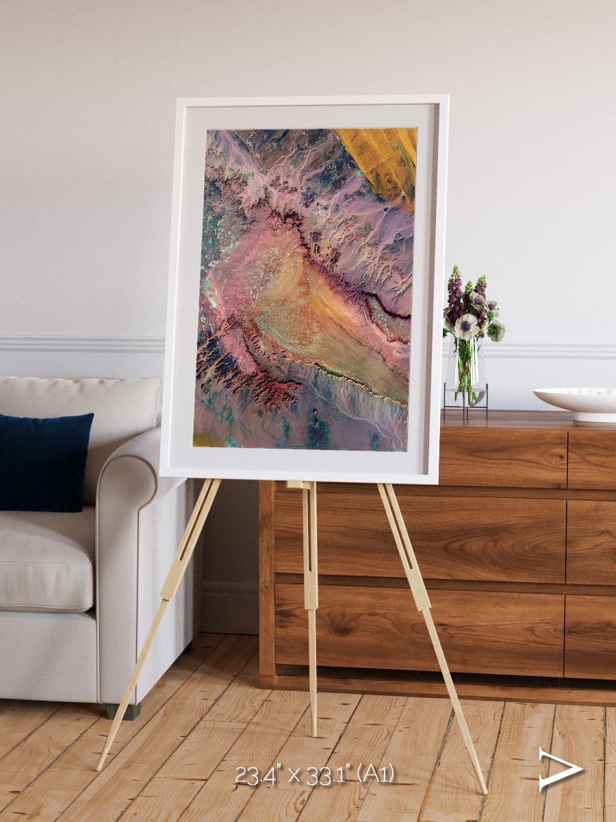 Echoes of Water, Western Desert Framed & Mounted Print