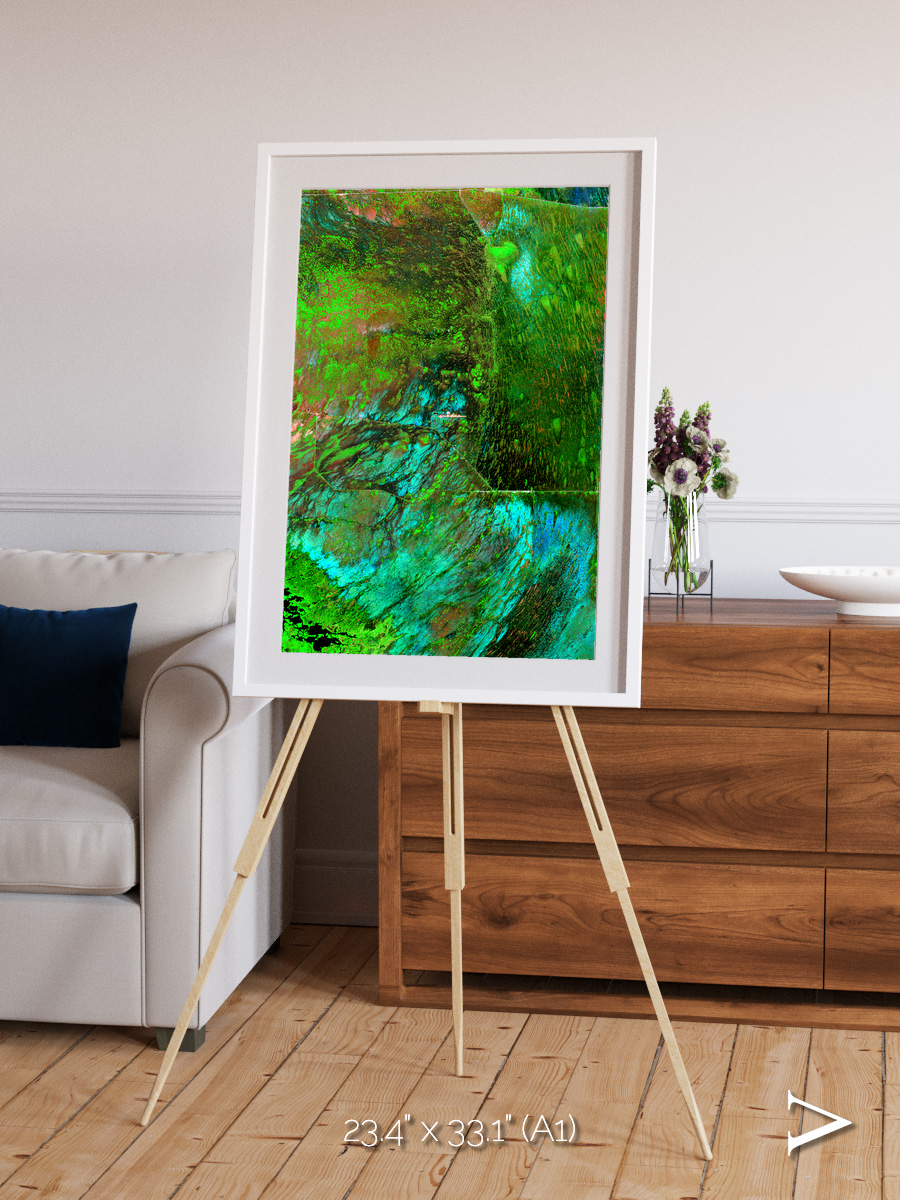 Linear Dunes, Florida Everglades Framed & Mounted Print