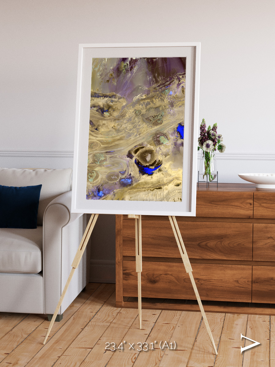 Salt Mirror, Great Salt Desert Framed & Mounted Print