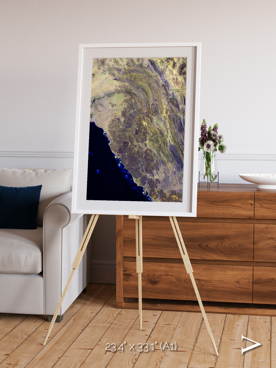 Fire Fields, Harrat Al Birk Framed & Mounted Print