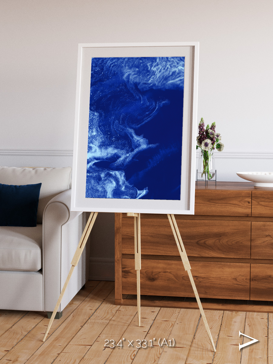 Wind Signatures, Ice Stars Framed & Mounted Print