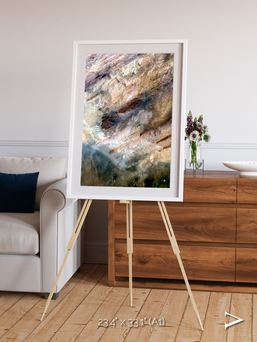 Lava Lines, Impact Framed & Mounted Print