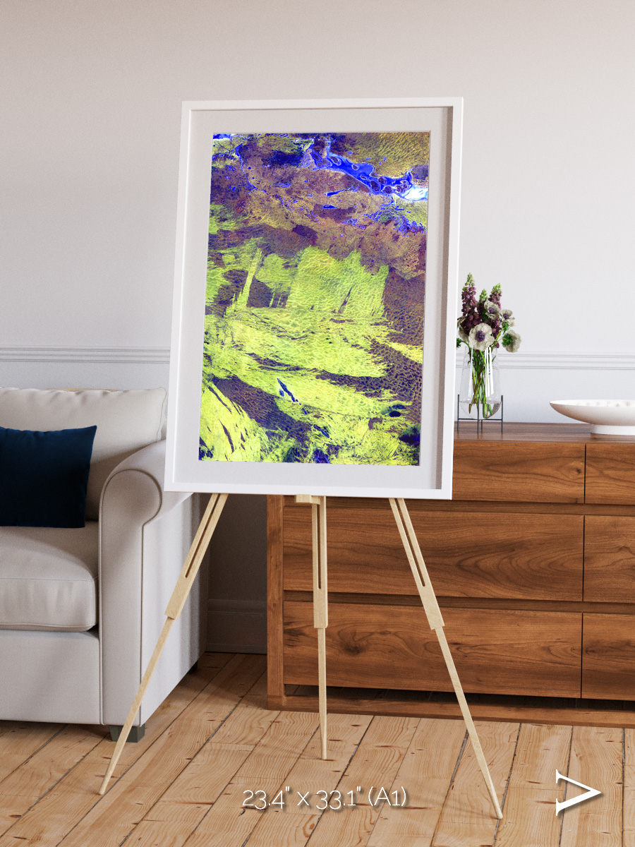 Lake Lines, Lake Amadeus Framed & Mounted Print