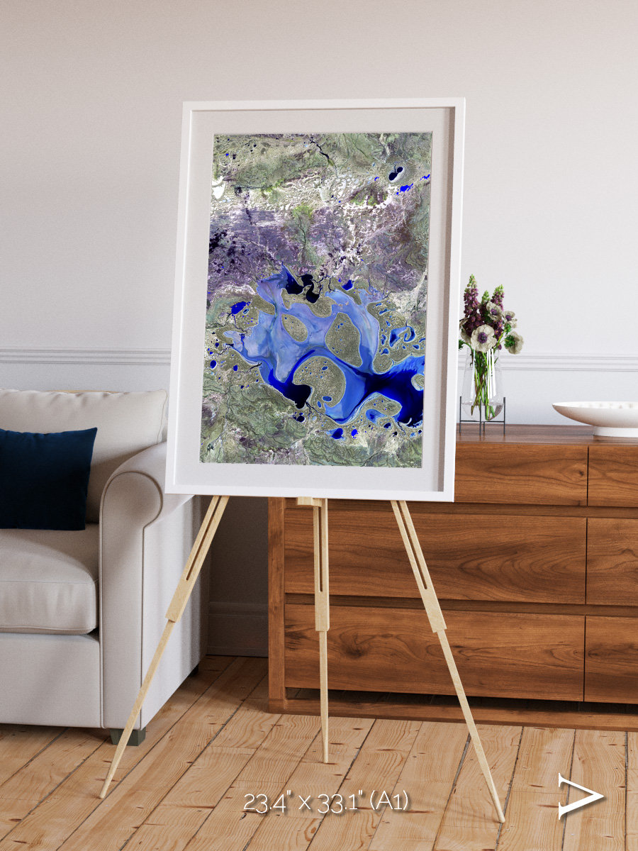 Lake Lines, Lake Carnegie Framed & Mounted Print