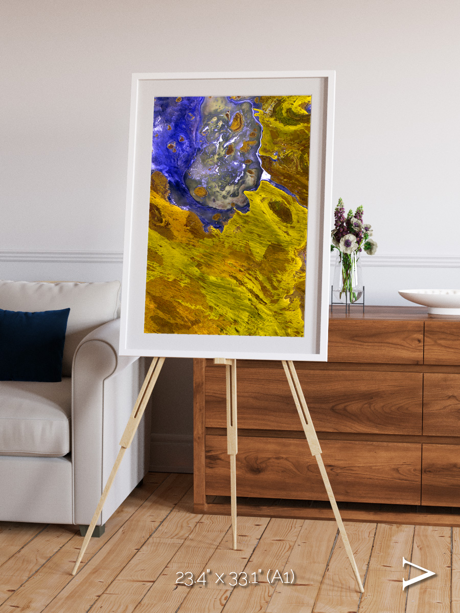 Saline Patterns, Lake Disappointment Framed & Mounted Print