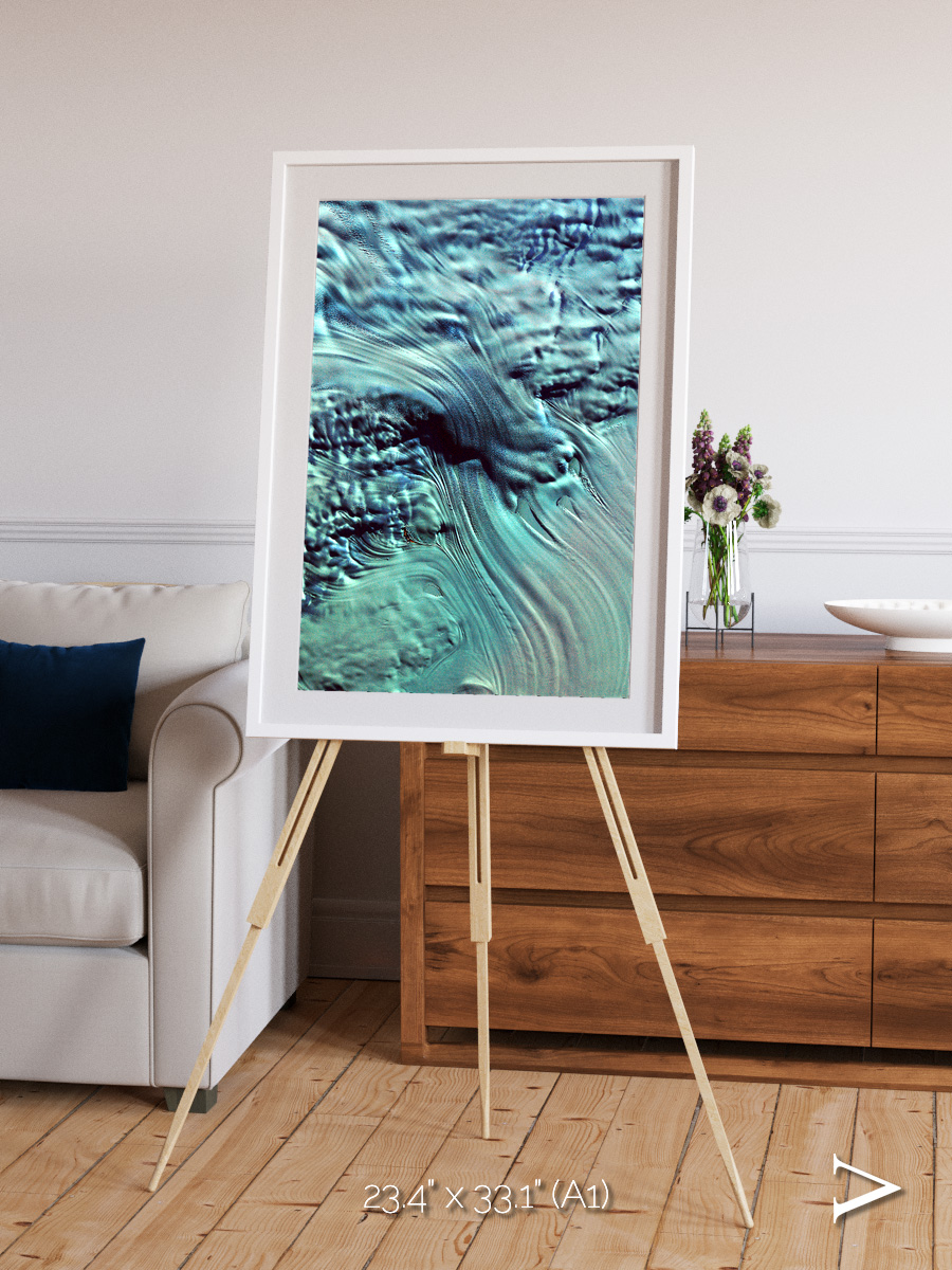 Ice River, Lambert Glacier Framed & Mounted Print