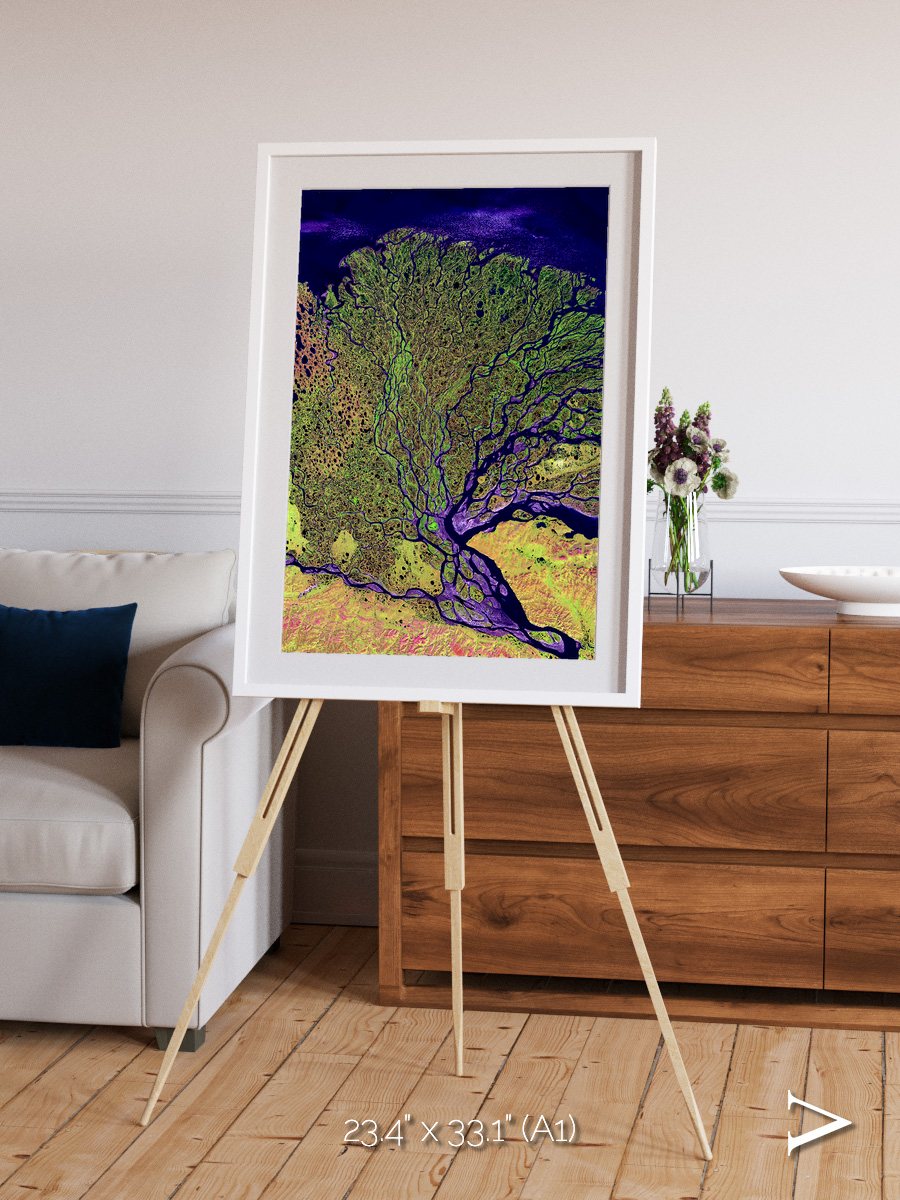 Delta Mosaic, Lena Delta Framed & Mounted Print