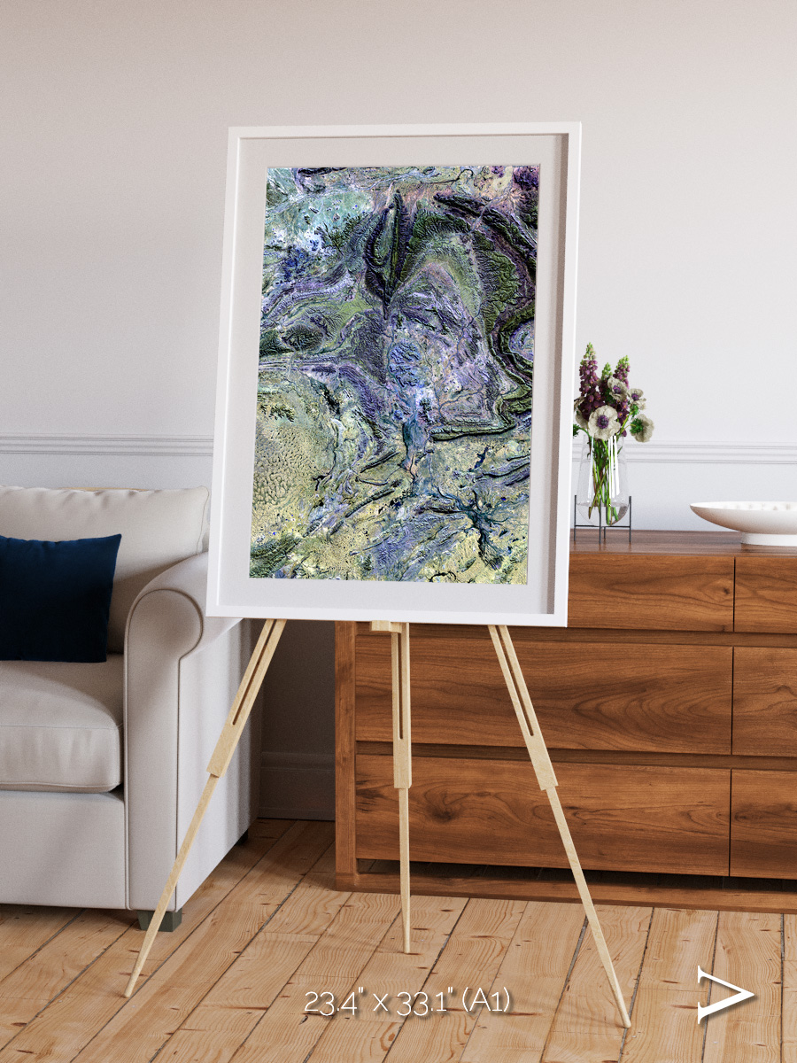 Mountain Textures, MacDonnell Ranges Framed & Mounted Print