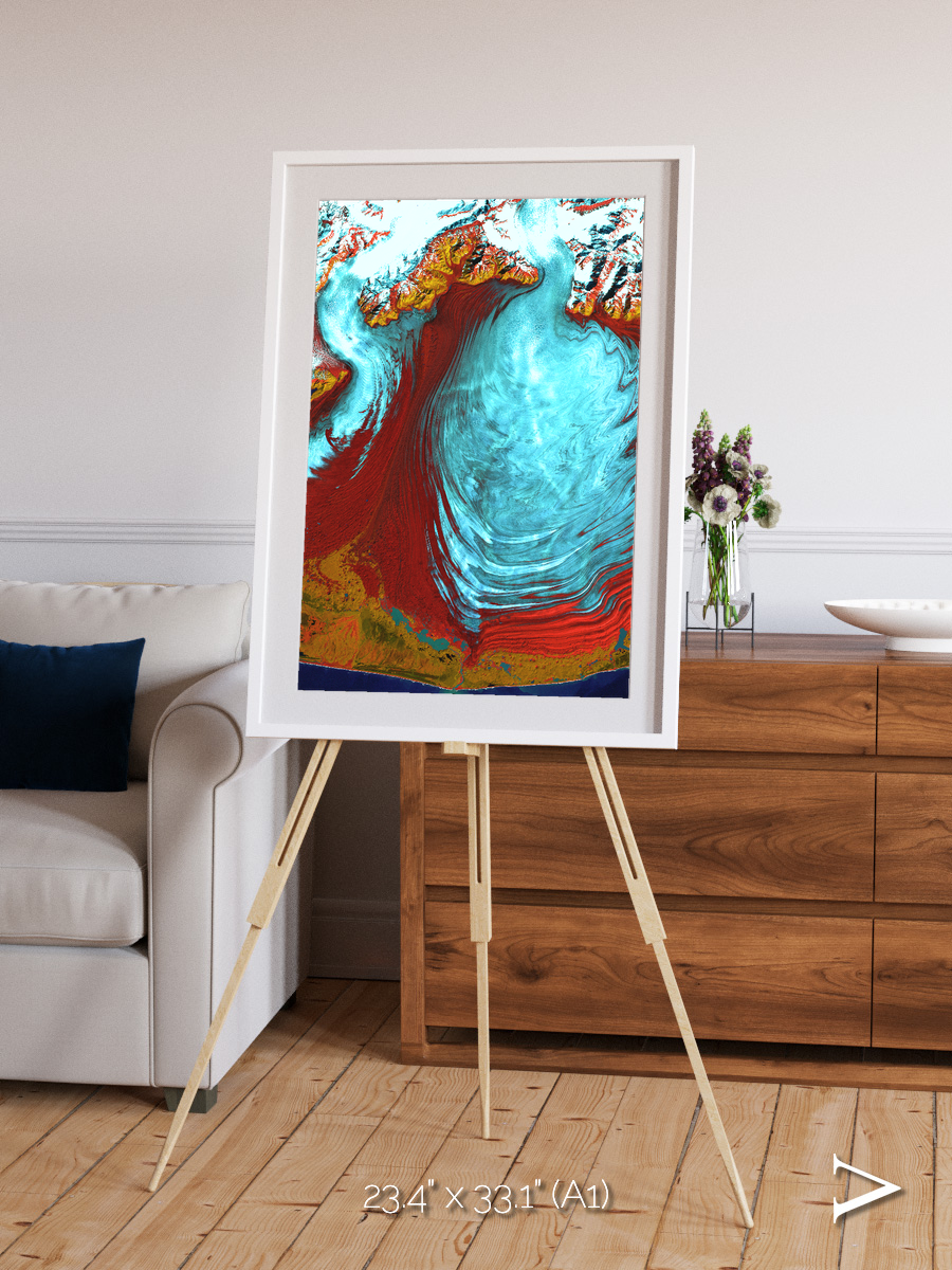 Glacial Passage, Malaspina Glacier Framed & Mounted Print