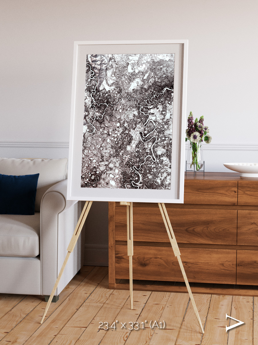 River Threads, Mayn River Framed & Mounted Print