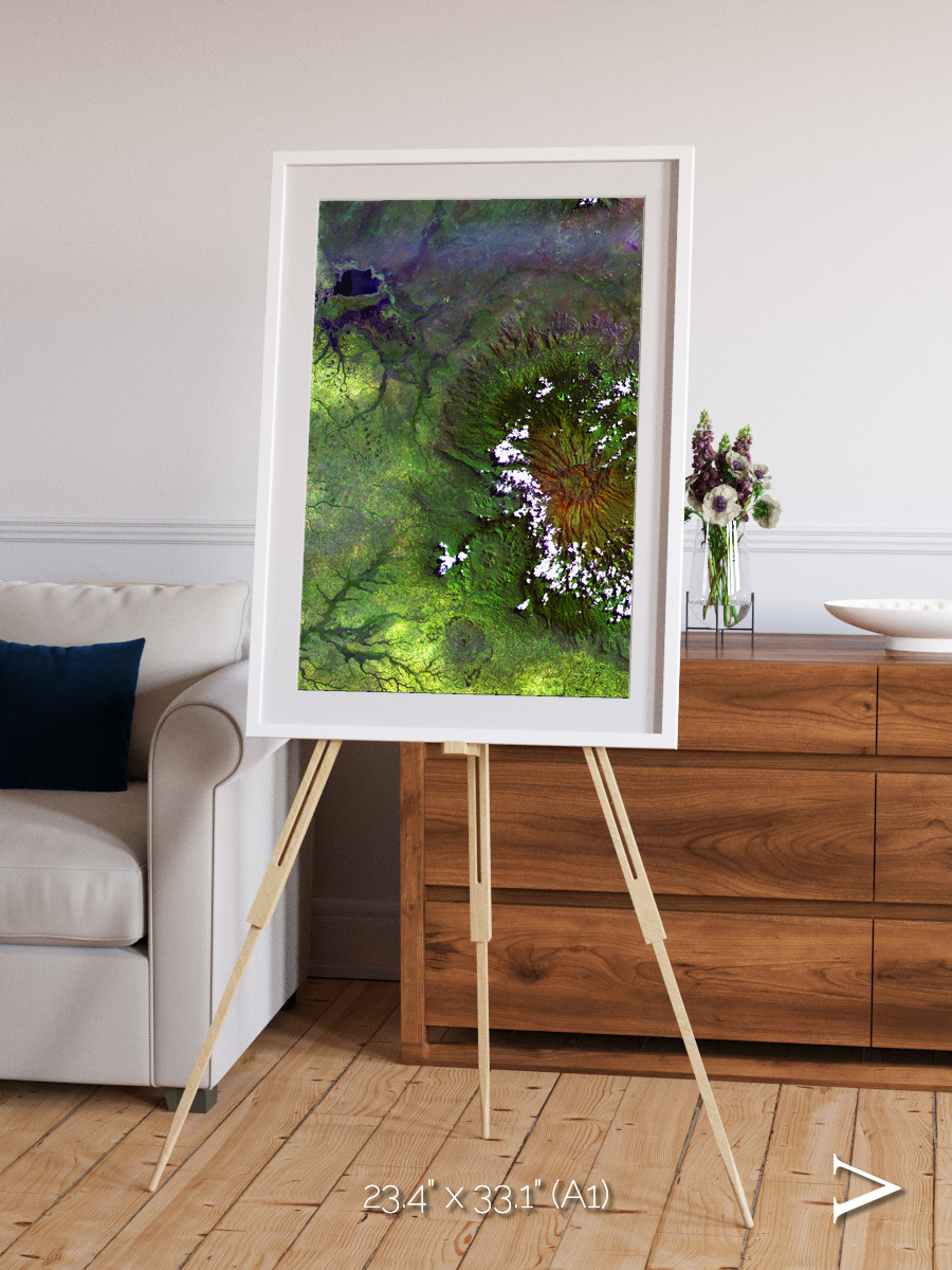 Vortex Trails, Mount Elgon Framed & Mounted Print