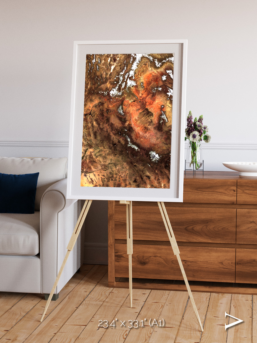 Sunlit Dunes, North America Framed & Mounted Print