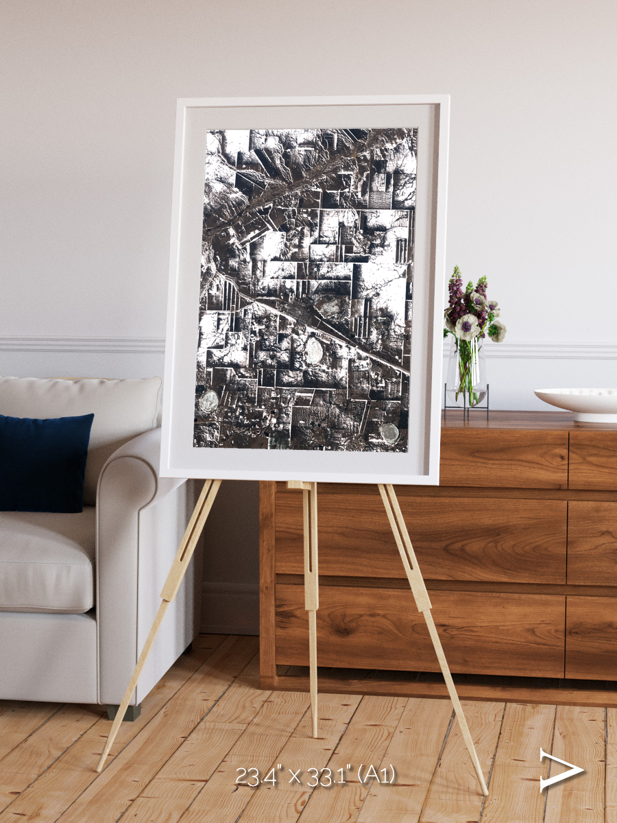 Fertile Threads, Northern Kazakhstan Framed & Mounted Print