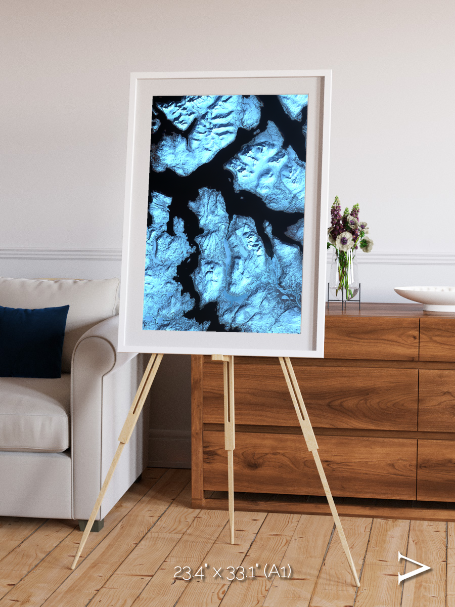 Glacial Passage, Northern Norway Framed & Mounted Print