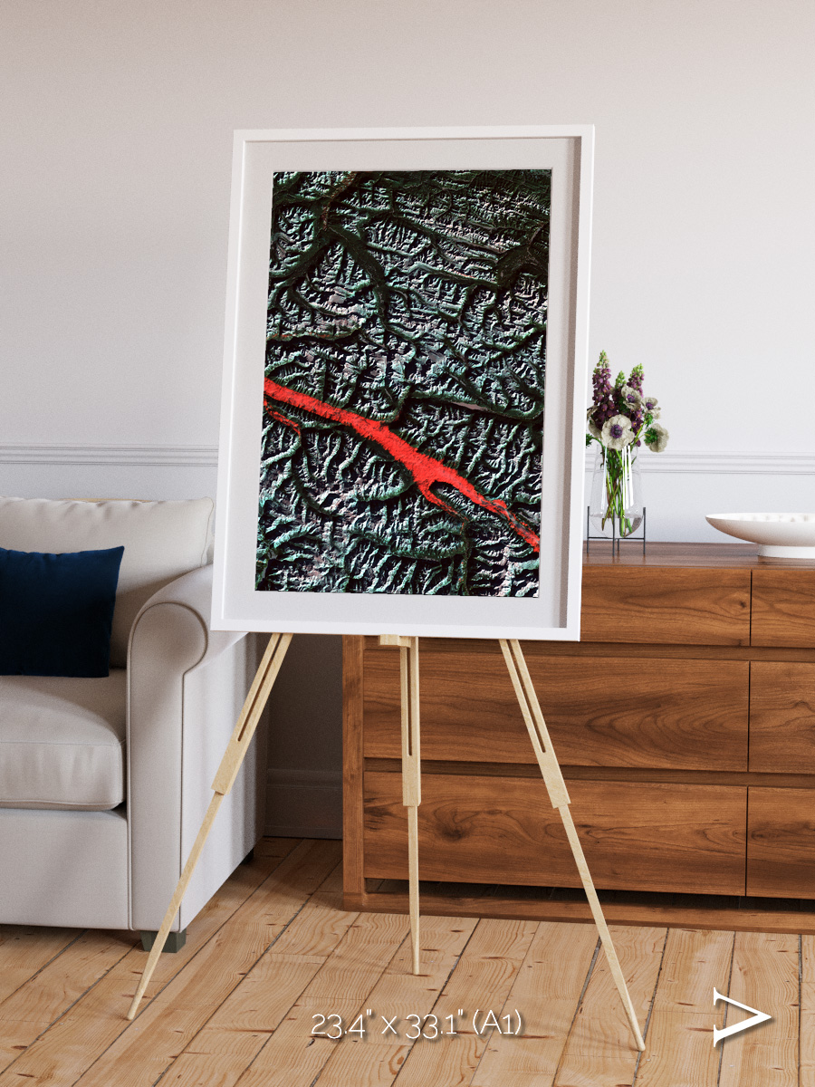 Light in the Trench, Canadian Rockies Framed & Mounted Print