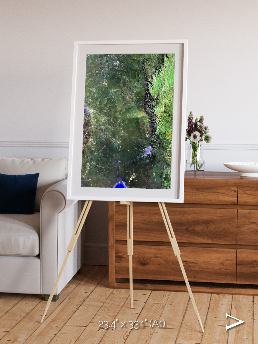 Radiating Plains, San Luis Framed & Mounted Print