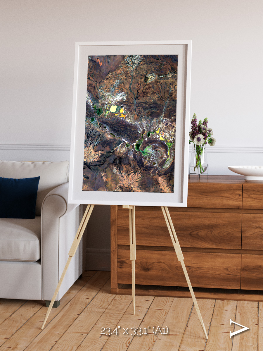 Ancient Impact, Shoemaker Crater Framed & Mounted Print