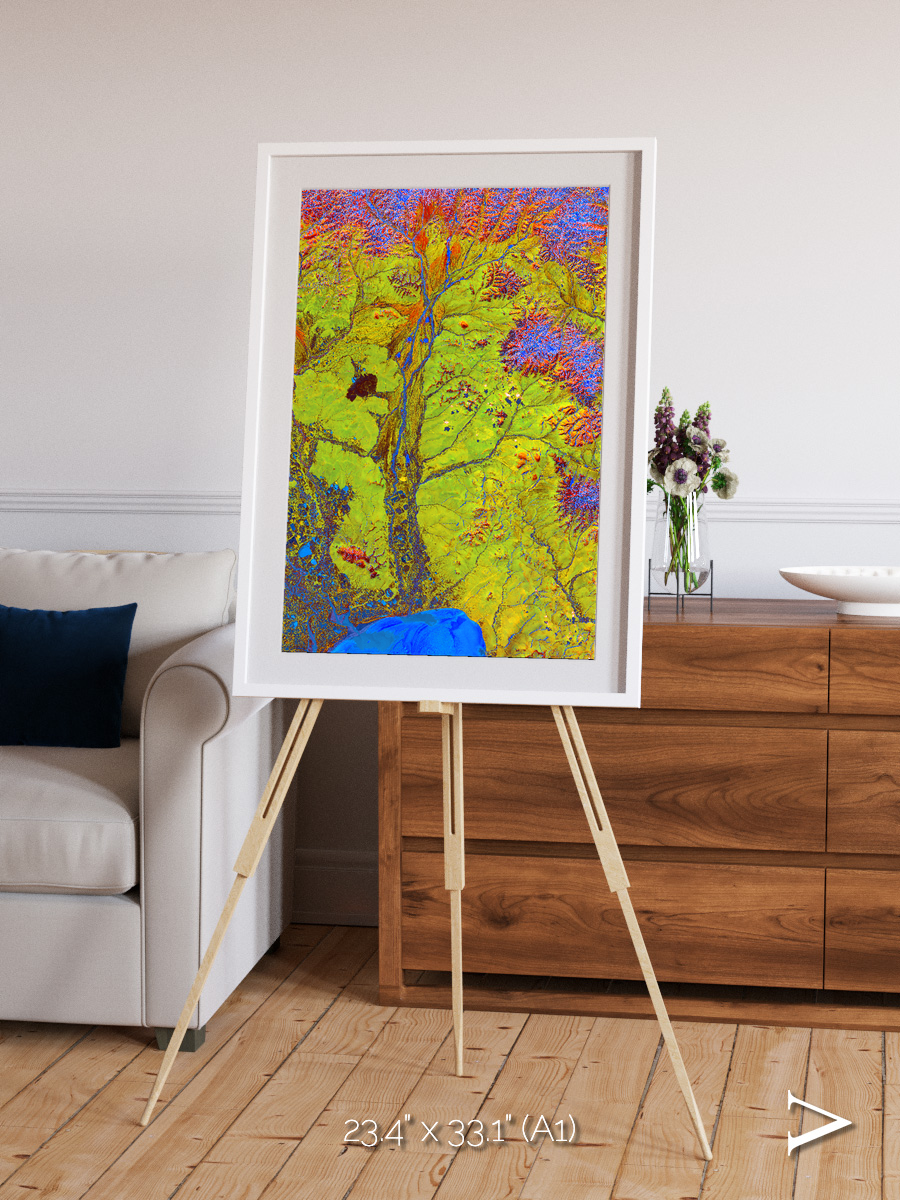 Glacial Ribbons, Chaunskaya Bay Framed & Mounted Print