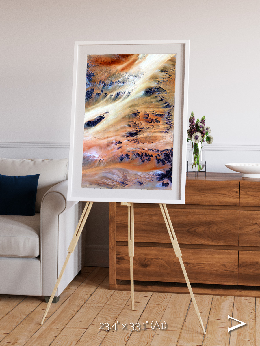 Shifting Dunes, Terkezi Oasis Framed & Mounted Print