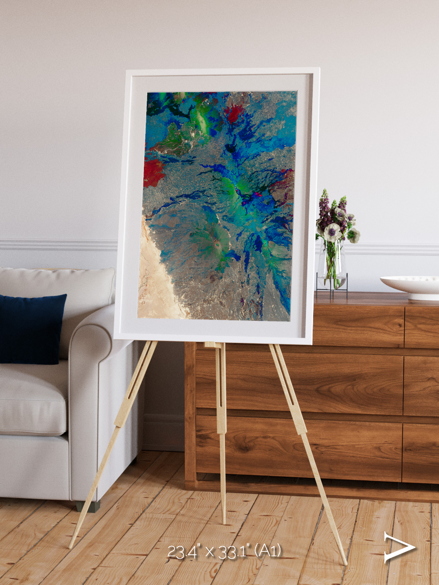 Rift and Fire, Ethiopia Framed & Mounted Print