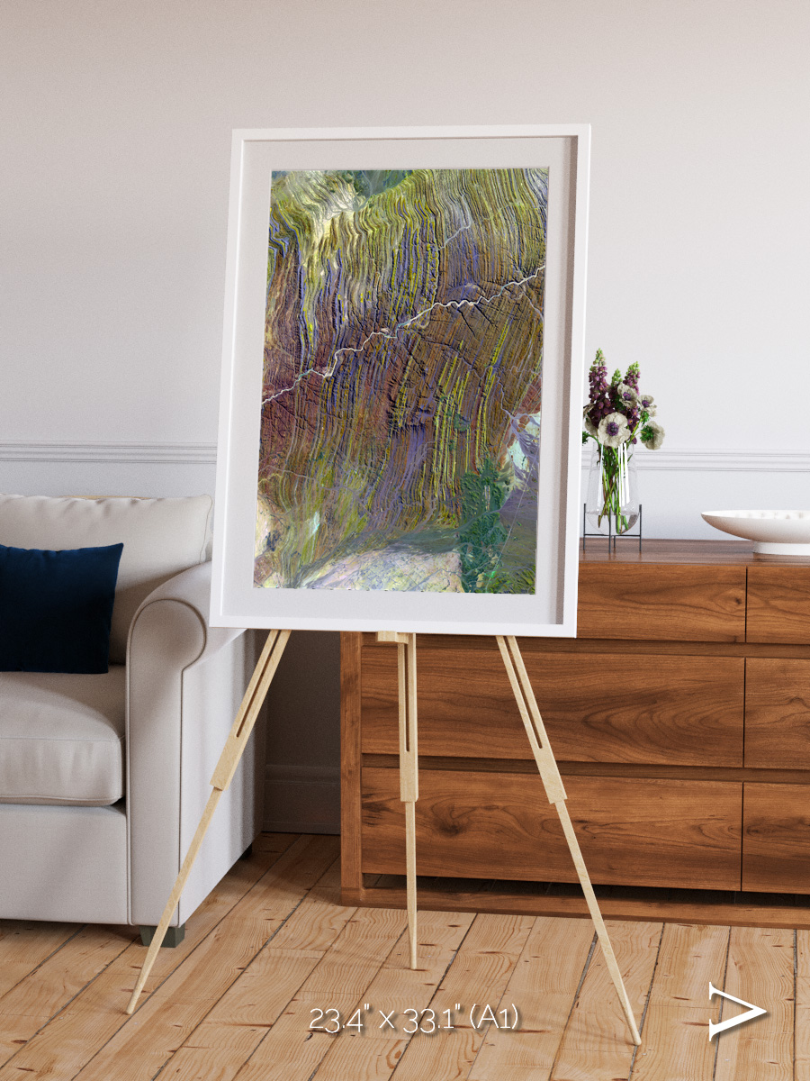 Shifting Dunes, Ugab River Framed & Mounted Print