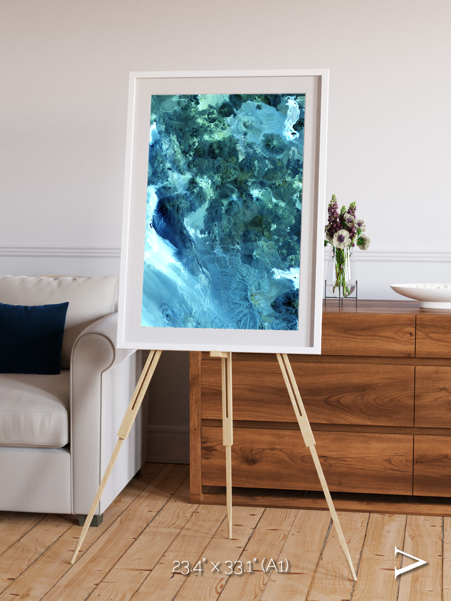 Heat Scars, Volcanoes Framed & Mounted Print
