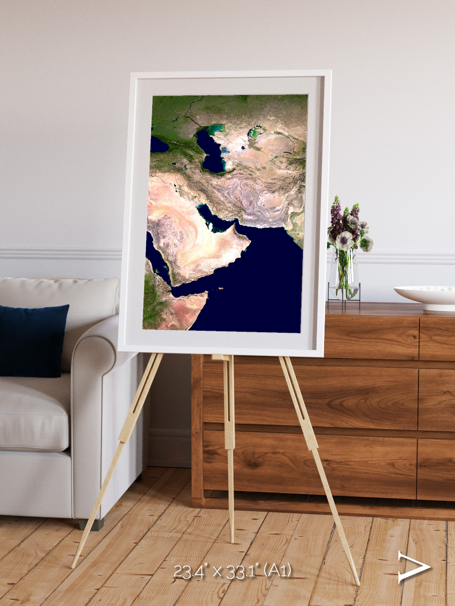 River Threads, Western Asia Framed & Mounted Print
