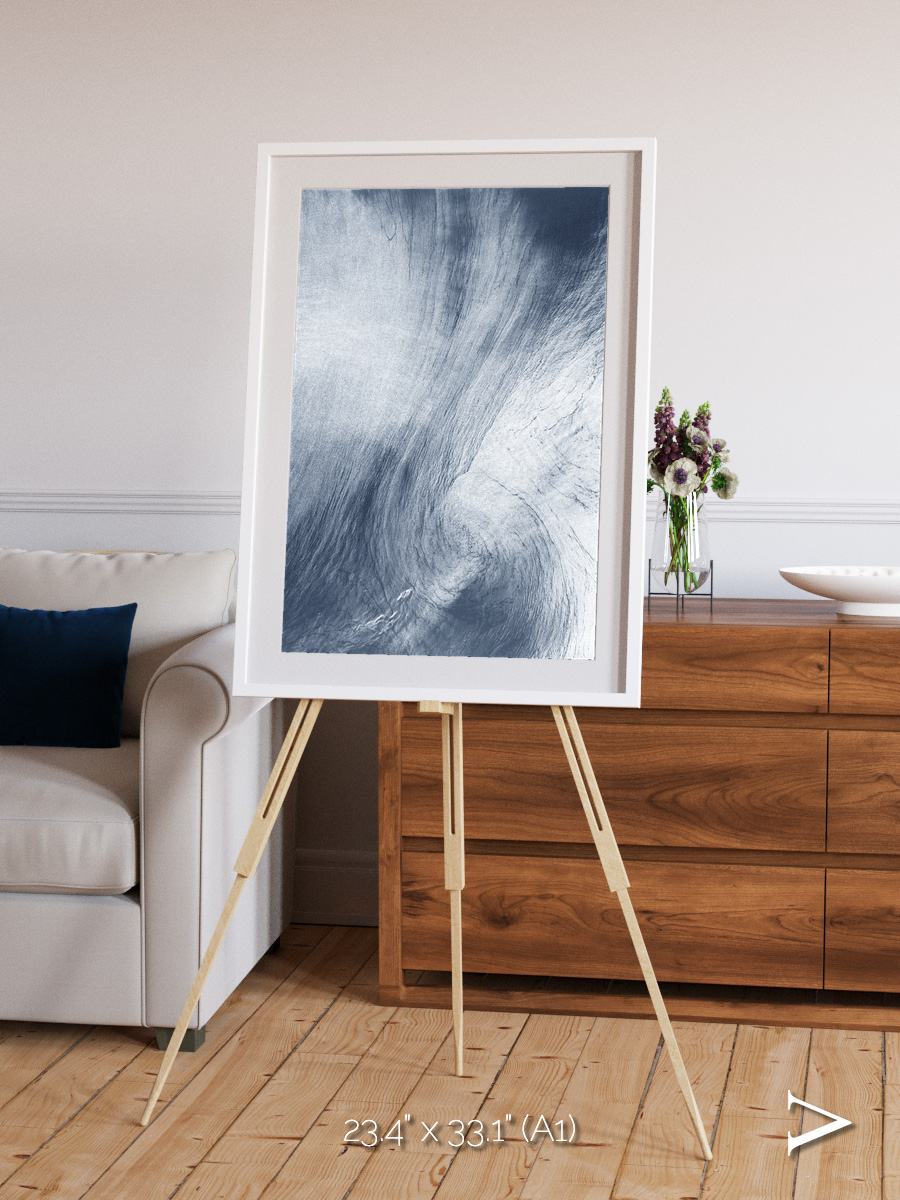 Wind Signatures, Whirlpool Cloud Framed & Mounted Print
