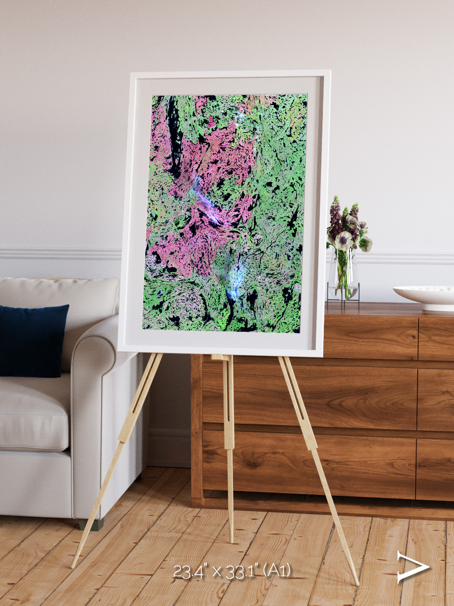 Ice River, Yellowknife Wetlands Framed & Mounted Print