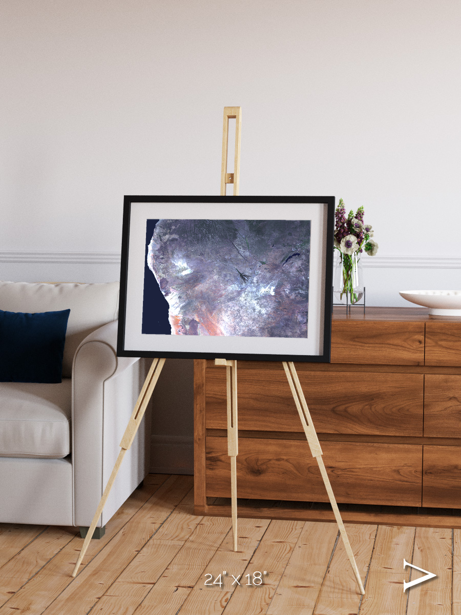 Sunlit Dunes, Africa Framed & Mounted Print