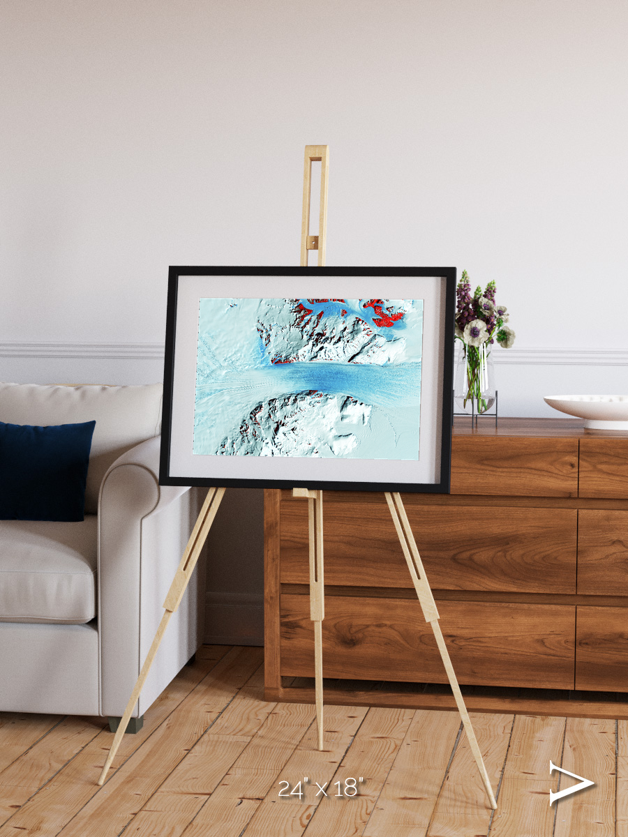 River of Ice, Byrd Glacier Framed & Mounted Print