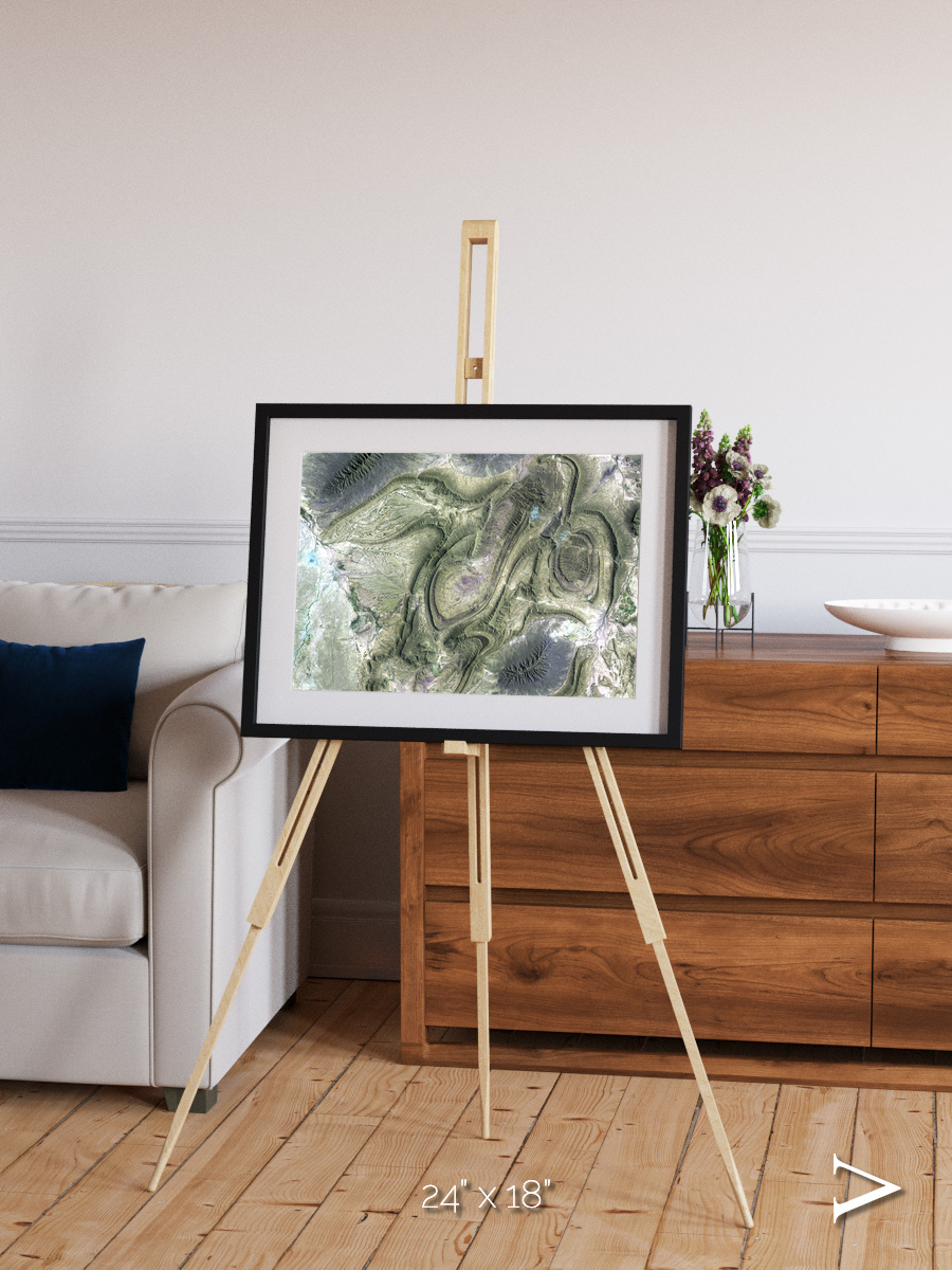 Rugged Relief, Coahuila Mexico Framed & Mounted Print