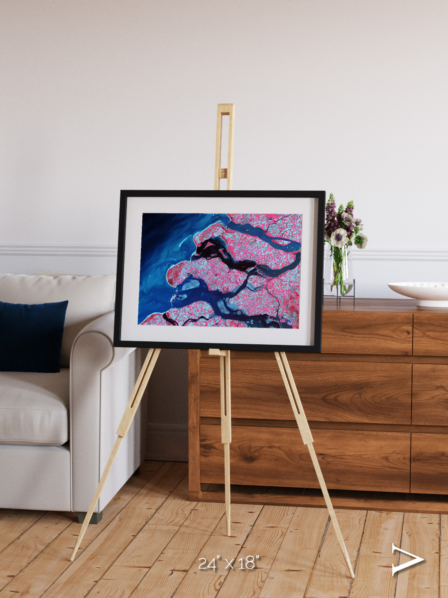 Windward Isles, Delta Region Netherlands Framed & Mounted Print