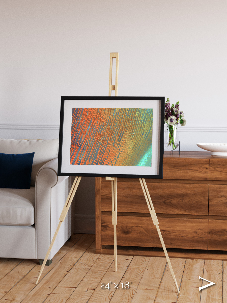 Windwritten Sands, Erg Chech Framed & Mounted Print