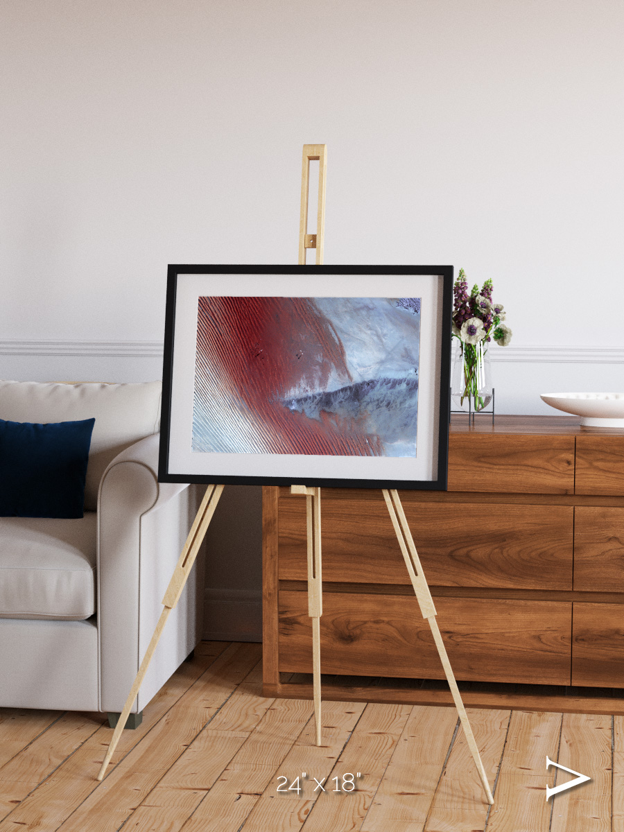 Wind Signatures, Empty Quarter Framed & Mounted Print