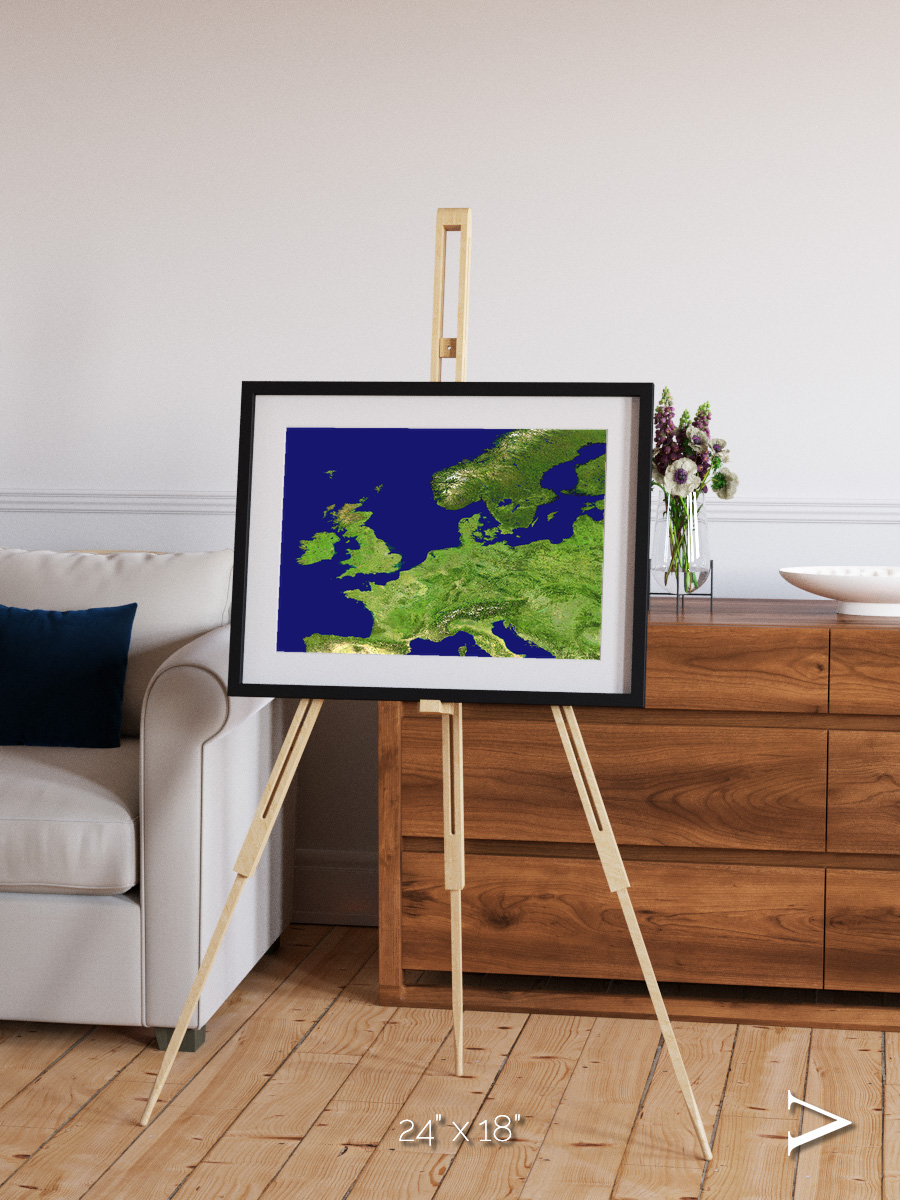 Arctic Outpost, Europe Framed & Mounted Print