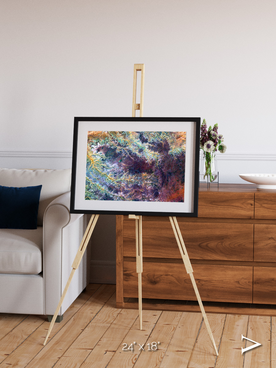 River and Plain, Ghadamis River Framed & Mounted Print