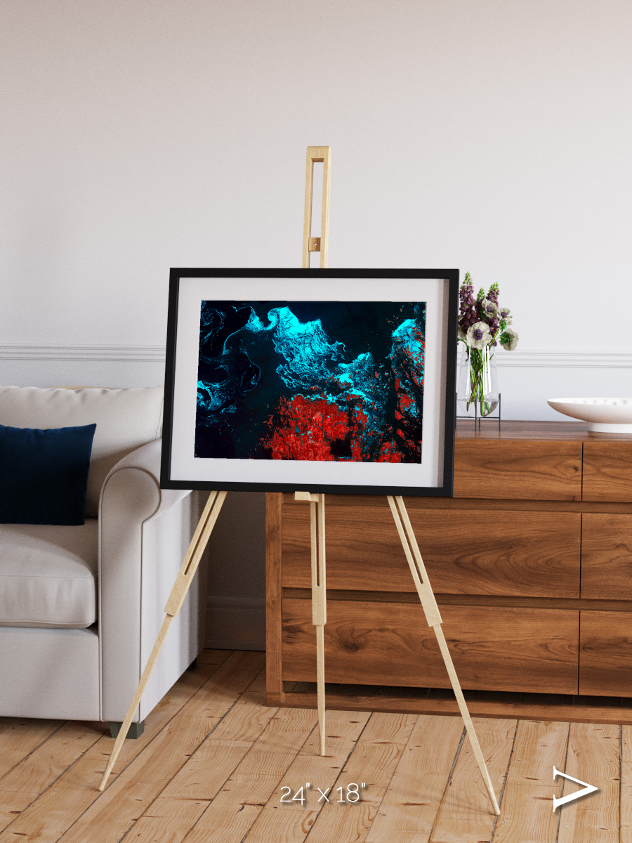 Island Sanctuary, Ghostly Grease Ice Framed & Mounted Print