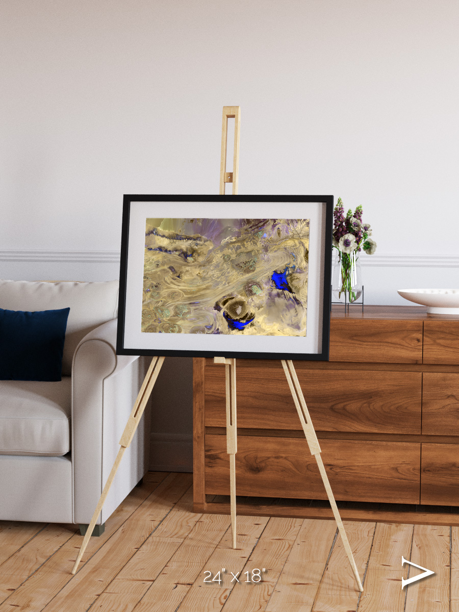 Salt Mirror, Great Salt Desert Framed & Mounted Print