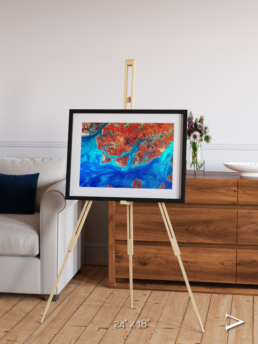 River and Plain, Guinea-Bissau Framed & Mounted Print