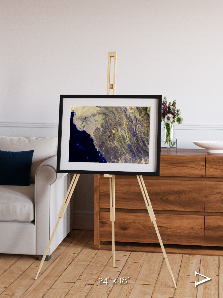 Fire Fields, Harrat Al Birk Framed & Mounted Print
